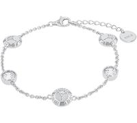 Armband JOOP "2038048", silber (silberfarben, kristallweiß, kristallweiß), Armbänder, Damen, 20cm, Silber 925 (Sterlingsilber), Armband, mit Zirkonia (synth.) (91505037-0) silberfarben, kristallweiß,