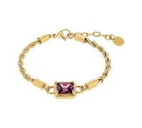JOOP! Armband Gold Damen – Edelstahl, Zirkonia (synth.), 19+3 cm, Bicolor, Geschenkbox