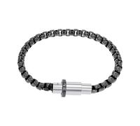 Armband JOOP "Schmuck, Geschenk", schwarz (gunfarben, edelstahlfarben), Armbänder, Herren, 21cm, Edelstahl, Armband (57308652-0) gunfarben, edelstahlfarben