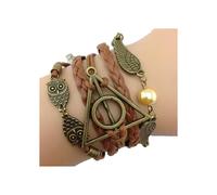 Armband - Karma Infinity - Harry Potter - Perle - Leder und Metall - Länge 15,5 cm