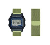 Armband Kompatibel für Casio F-91W|F-91WG Armband Metall Mesh Gewebte Edelstahl Solo Loop Ersatzarmband mit Casio F-91W|F-91WG Uhrenarmband Armbänder für Casio F-91W|F-91WG (14,F-91WG)