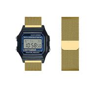 Armband Kompatibel für Casio F-91W|F-91WG Armband Metall Mesh Gewebte Edelstahl Solo Loop Ersatzarmband mit Casio F-91W|F-91WG Uhrenarmband Armbänder für Casio F-91W|F-91WG (15,F-91W)