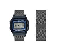 Armband Kompatibel für Casio F-91W/F-91WG - Metall Mesh Gewebte Edelstahl Solo Loop Ersatzarmband Uhrenarmband (1,F-91W)