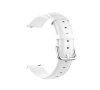 Armband Kompatibel mit Amazfit Bip 5 Lederarmband, Klassisches Leder Uhrenarmband Erstatzband Uhr Band Watchband mit Metallschließe (White, One Size)
