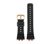 Armband kompatibel mit Casio G-SHOCK GMW-B5000 Harz-Uhrenarmband Herren Sport wasserdichtes Gummi-Armband Edelstahl-Reifenzubehör(Resin Gold red)