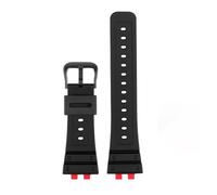 Armband kompatibel mit Casio G-SHOCK GMW-B5000 Harz-Uhrenarmband Herren Sport wasserdichtes Gummi-Armband Edelstahl-Reifenzubehör(Resin Black red)