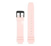 Armband kompatibel mit Casio LRW-250H 200 LX-500H Harzkautschuk-Uhrenarmband Herren Damen glänzend konvexes Silikonarmband 12 mm(Pink02)