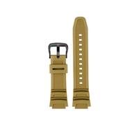 Armband Konvexes Armband 25 * 18mm Gummi Silikon Armband Passend For Casio W218H /AQ-S810W /AE-1200w 1000 /SGW-300 400h /MRW-200h Uhrenarmband(Khaki-black buckle)