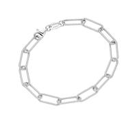 Armband GIORGIO MARTELLO MILANO "Kordel-Optik, Silber 925" Armbänder Gr. 19 cm, Silber 925 (Sterlingsilber), silberfarben (silber) Damen Armbänder (37631013-0)