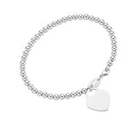 GIORGIO MARTELLO MILANO Armband »Kugel Armband mit Behang Herz, Silber 925«