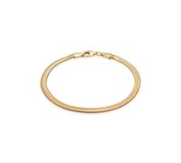 Armband Flach Elegant Schlangenkette Fischgräte 925 Silber Kuzzoi Gold 001 (Artikelnummer: 5C667/50X001)