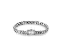 Armband KUZZOI "Gliederarmband Damen Zirkonia Kristalle 925 Silber" Gr. 18, silber, Armbänder, Herren, 18cm, ohne Stein, Silber 925 (Sterlingsilber), Armband (72483135-18) silber