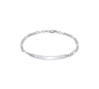 KUZZOI, Armband Herren Id Platte Figaro Klassisch 925 Silber in silber, für Herren Gr. 21 cm