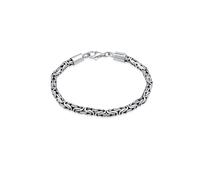 KUZZOI Herren Basic Armband KIönigskette silbergrau, Größe 19, 4426909 Silbergrau 19