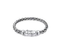 Armband KUZZOI "Herren Panzer Glieder Kastenverschluss 925 Silber" Gr. 19, silber, Armbänder, Herren, 19cm, ohne Stein, Silber 925 (Sterlingsilber), Armband (18214729-19) silber