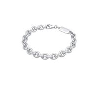 Armband KUZZOI "Herren Rundanker Massiv 925 Silber" Armbänder Gr. 21 cm, Silber 925 (Sterlingsilber), silberfarben (silber) Herren Armbänder Silber (75533129-21)