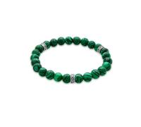 KUZZOI Armband Herren Oxidiert Achat Matt Grün Look 925er Silber Grün