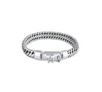 KUZZOI, Armband Herren Rund Basic Geflochtene Optik In 925 Silber in silber, für Herren Gr. 21 cm