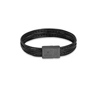 KUZZOI Herren Armband Basic Armband schwarz, Größe 19, 5850915 Schwarz 19