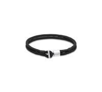PAULO FANELLO Herren Armband schwarz / silber, Größe 19, 4161717 Schwarz / Silber 19