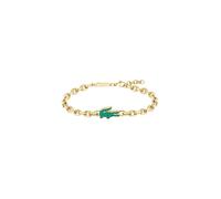 Armband LACOSTE "ARTHOR", gelbgoldfarben, grün, grün, Armbänder, Damen, 20cm, Edelstahl, Armband, mit Glasstein - Emaille (90131202-0) gelbgoldfarben, grün, grün