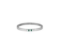 Armband LACOSTE "COURTLINE", edelstahlfarben, grün, kristallweiß, kristallweiß, Armbänder, Damen, Edelstahl, Armband, mit Glasstein - Emaille (14324128-0) edelstahlfarben, grün, kristallweiß, kristall