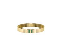 Armband LACOSTE "COURTLINE", gold (gelbgoldfarben, grün, kristallweiß, kristallweiß), Armbänder, Damen, Edelstahl, Armband, mit Glasstein - Emaille (95788342-0) gelbgoldfarben, grün, kristallweiß, kri