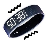 Armband - LED-Display aus ABS von 12-19 cm | Vibrationsalarm, intelligente Zeit-Erinnerung, leises Aktivierungsgerät mit wasserdichtem Design IP65 für Training