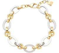 Armband LEONARDO "Lena", gold (gelbgoldfarben, kristallweiß, kristallweiß), Armbänder, Damen, 21cm, Edelstahl, Armband, mit Zirkonia (synth.) (45299055-0) gelbgoldfarben, kristallweiß, kristallweiß