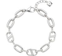Armband LEONARDO "Narea", silber (edelstahlfarben, kristallweiß, kristallweiß), Armbänder, Damen, 22cm, Edelstahl, Armband, mit Zirkonia (synth.) (18480234-0) edelstahlfarben, kristallweiß, kristallwe