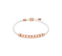 Armband LIEBESKIND BERLIN "Brick", roségoldfarben, weiß, Armbänder, Damen, 21cm, Edelstahl Textil, Edelstahl, Textil, Armband (79252747-0) roségoldfarben, weiß