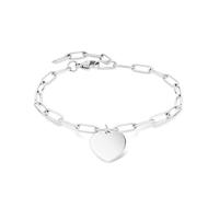 Armband LIEBESKIND BERLIN "Schmuck Edelstahl Armkette My Heart Herz", silber (edelstahlfarben), Armbänder, Damen, 20cm, Edelstahl, Armband (50994544-0)