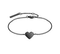 Armband LIEBESKIND BERLIN "Schmuck Edelstahl Armkette Urban Heart Herz", schwarz, Armbänder, Damen, 21cm, Edelstahl, Armband (96634063-0) schwarz