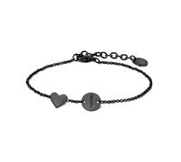 Armband LIEBESKIND BERLIN "Schmuck Edelstahl Together Today Everyday Herz", schwarz, Armbänder, Damen, 21cm, Edelstahl, Armband (19429102-0) schwarz