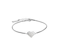 LIEBESKIND Damen Armband Herz Edelstahl Silber 20 cm (silber)