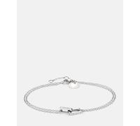 Armband LIEBESKIND BERLIN "Schmuck Geschenk Edelstahl Armkette The Festive Mini Link Sparkle", silber (silberfarben, kristallweiß, kristallweiß), Armbänder, Damen, 20cm, Edelstahl, Armband, mit Zirkon