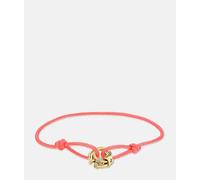 Armband LIEBESKIND BERLIN "Schmuck Geschenk Edelstahl Textil Armkette The D-Link Mini", gold (gelbgoldfarben, lachs), Armbänder, Damen, 21cm, Edelstahl Textil, Edelstahl, Textil, Armband (73599643-0)