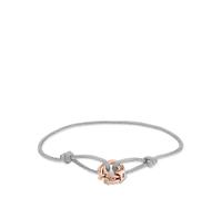 Armband LIEBESKIND BERLIN "Schmuck Geschenk Edelstahl Textil Armkette The D-Link Mini", rosa (roségoldfarben, grau), Armbänder, Damen, 21cm, Edelstahl Textil, Edelstahl, Textil, Armband (26563035-0) r