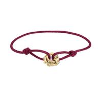 LIEBESKIND BERLIN Damen Schmuck - Die Lora-Serie inspiriert von der Hardware Taschendesigns - Kette, Ohrringe & Armband mit ineinander verschlungenen Ringen aus Edelstahl in Gold, Rot