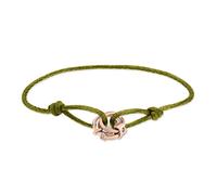 Armband LIEBESKIND BERLIN "Schmuck Geschenk Nylonarmband Lora", roségoldfarben, olivgrün, Armbänder, Damen, 21cm, Edelstahl Nylon, Edelstahl, Nylon, Armband (35768908-0) roségoldfarben, olivgrün