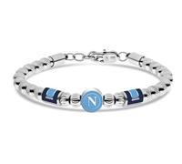 Armband Logo Laser und Emaille Napoli aus Stahl
