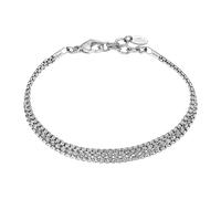 Armband LOTUS "Ionic", silber (edelstahlfarben, kristallweiß, kristallweiß), Armbänder, Damen, 17,6cm, Edelstahl, Armband, mit Glasstein (90273915-0) edelstahlfarben, kristallweiß, kristallweiß