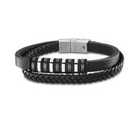 Armband LOTUS "Urban Man", schwarz (schwarz, edelstahlfarben), Armbänder, Herren, 22cm, Edelstahl Kautschuk Leder, Edelstahl, Kautschuk, Leder, Armband (96818368-0) schwarz, edelstahlfarben