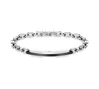 Armband LOTUS "Urban Man", silber (edelstahlfarben, schwarz), Armbänder, Herren, 20,6cm, Edelstahl, Armband (99995758-0) edelstahlfarben, schwarz