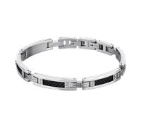 Armband LOTUS "Urban Man", silber (edelstahlfarben, schwarz), Armbänder, Herren, 22,4cm, Edelstahl, Armband (14140641-0) edelstahlfarben, schwarz