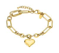 Armband LOTUS "Urban Woman - Herz", gold (gelbgoldfarben), Armbänder, Damen, 20,8cm, Edelstahl, Armband (43853807-0) gelbgoldfarben
