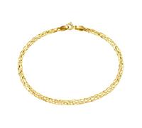 Armband LUIGI MERANO "geflochtene Fantasiekette, Gold 585" Gr. 19, gold, Armbänder, Damen, 19cm, Gelbgold 585, Armband (37300068-19) gold