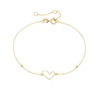 Armband LUIGI MERANO "Herz Mittelteil, Gold 585", gold, Armbänder, Herren, 19cm, Gelbgold 585, Armband (83528209-0) gold