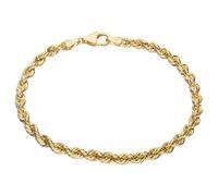 Armband LUIGI MERANO "Kordelkette, hohl, Gold 585", gold, Armbänder, Damen, 19cm, Gelbgold 585, Armband (57377227-0) gold