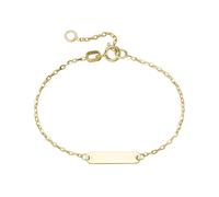 Armband LUIGI MERANO "mit Identy Gravur-Plättchen für Kinder, Gold 375", gold, Armbänder, Damen, 14cm, Gelbgold 375, Armband (54643113-0) gold